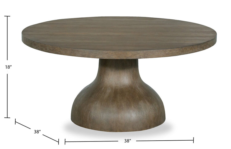 Eldon 38” Modern Round Solid Wood Coffee Table - Porpoise