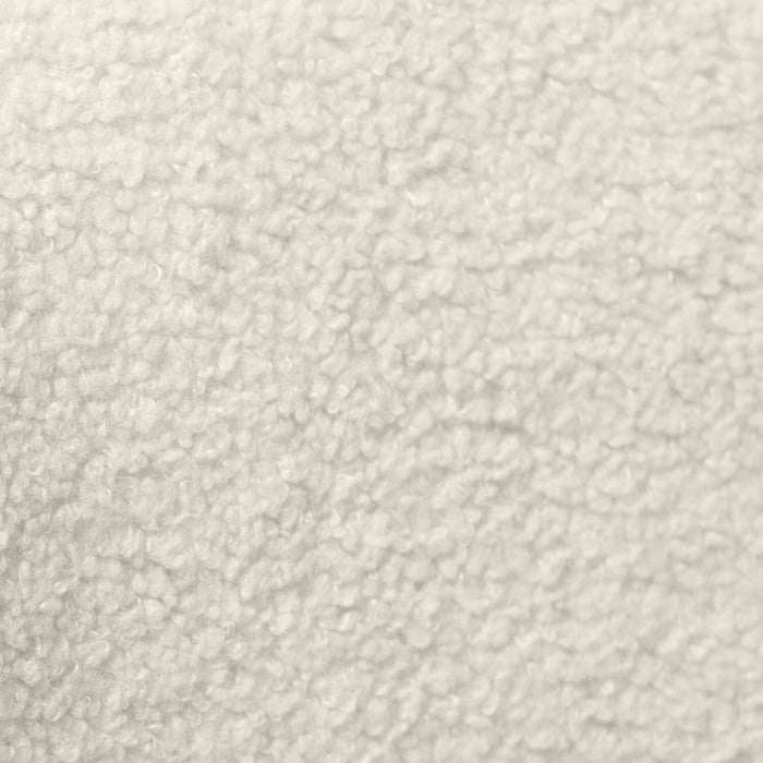 Ivie 28.7\" Chenille Boucle Fabric Curved Swivel Accent Chair - White