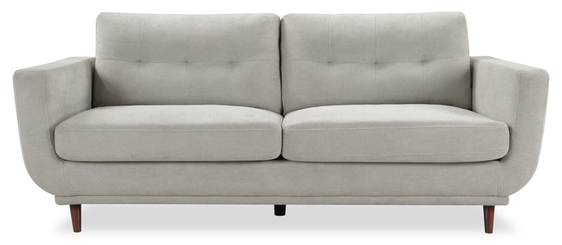 Cosmo 80\" Fabric Sofa with Tufted Back Cushions - Grey