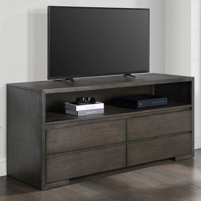 Zelda 64\" TV Stand with Storage and Cable Management – Warm Mocha