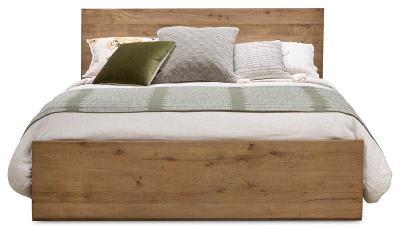 Scott Living Henri 5pc Bedroom Set with Bed, Dresser & Mirror, Wood, Brown - Queen Size