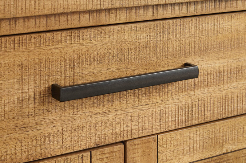 Archer Dining Server, 66\"W, 2 Drawers & 4 Doors with Adjustable Shelves - Light Brown