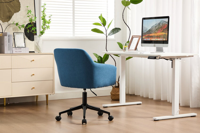 Stevie 23\" Swivel Office Chair with Adjustable Height – Blue