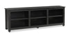 Stanley 70\" Pine TV Stand with Storage & Cable Management for TVs up to 80\"- Black