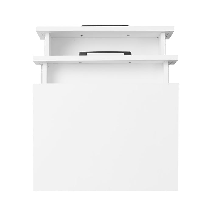 Brax Bedside 2-Drawer Nightstand, 18\"W x 25.75\"H - White