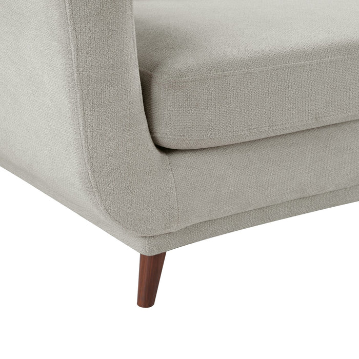 Cosmo 57\" Fabric Loveseat with Tufted Back Cushions - Grey