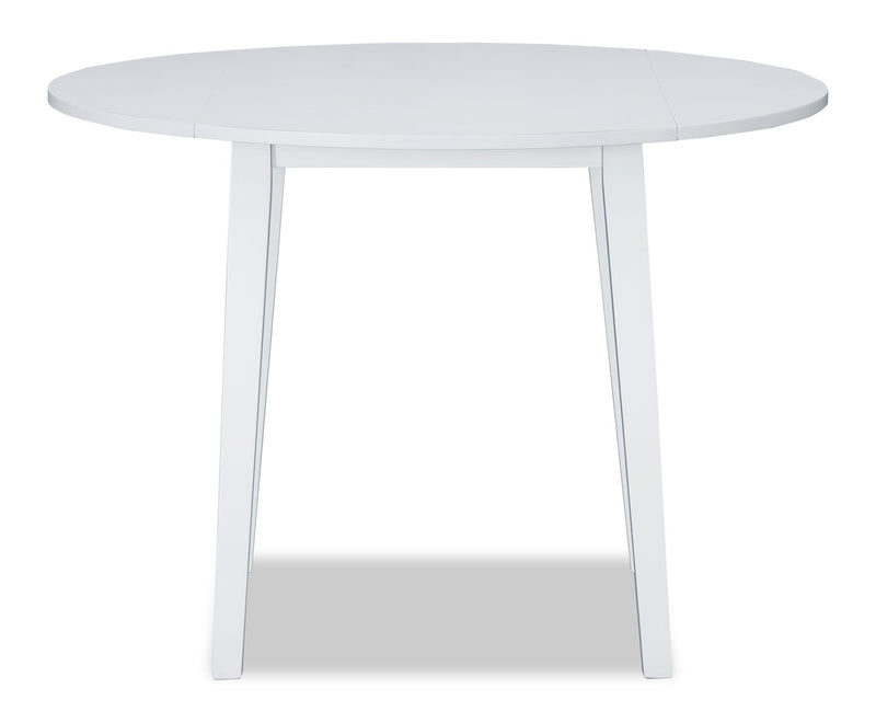 Bryn Drop-Leaf Dining Table, 42\" Round - White