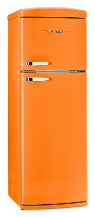 Unique Classic Retro 24\" 11 Cu Ft. Top Freezer Refrigerator – Creamsicle Orange - UNQ-310L O TM