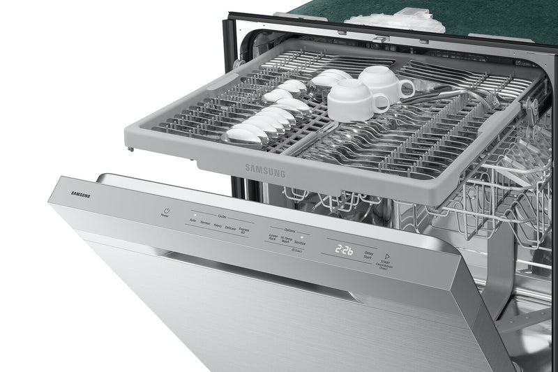 Samsung 24\" 48 dBA 5500 Series Top-Control Dishwasher with Third Rack - DW80DG5500SRAA