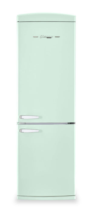 Classic Retro by Unique 24\" 12 Cu. Ft. Bottom-Freezer Refrigerator - Summer Mint Green - UGP-340L LG AC