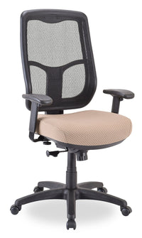 Tempur-Pedic Remy 26.8” Office Chair - Beige with Mesh Back 