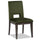 ["Zelda Dining Chair with Chenille Fabric - Green & Espresso Brown"]
