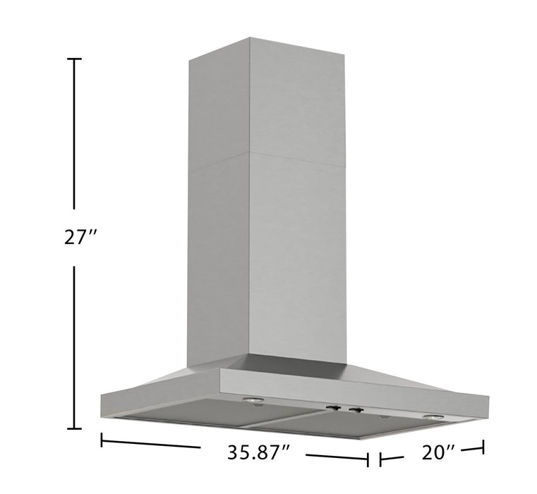 Broan 36\" Pyramid Chimney Range Hood with Code Ready™ Technology - EWS1366SS