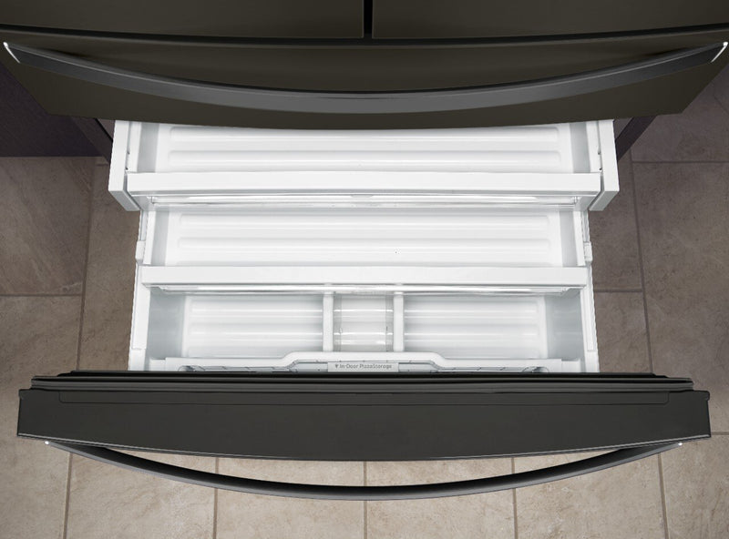 Whirlpool 36\" 26 Cu. Ft. French-Door Refrigerator - Black Stainless Finish - WRMF7736PV