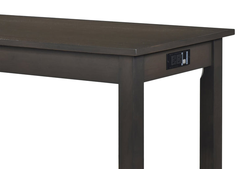 Noah 60” Modern Dinette with 3 Counter-Height Stools and USB Ports - Grey