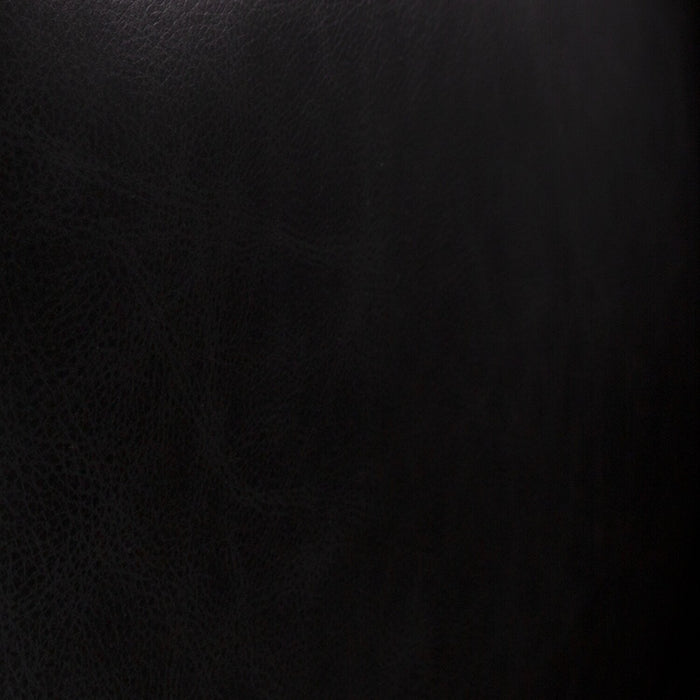 Melrose 36.5\" Top-Grain Genuine Leather Chair with Metal Legs - Black