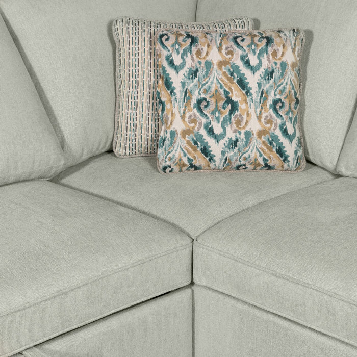 Scott Living Haven 3-Piece Chenille Fabric Sleeper Sectional - Seafoam Blue