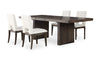Zelda 5pc Dining Set with Table & 4 Chairs, 78-96\"W - White & Espresso Brown