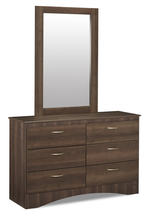 Aida Bedroom Dresser Mirror, Made in Canada - Brown