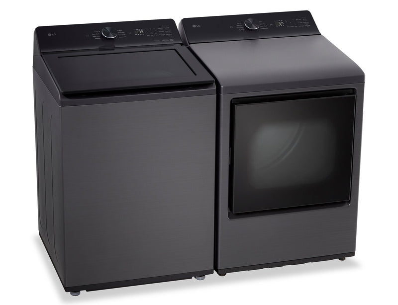 LG 5.8 Cu. Ft. Smart Top-Load Washer with EasyUnload™ and 7.3 Cu. Ft. Electric Dryer with AI Sensing