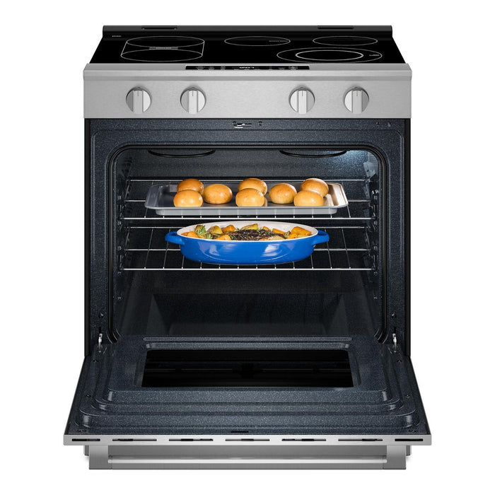 Maytag 30\" 5.3 Cu. Ft. Slide-In Electric Range with No Preheat Air Fry - Fingerprint Resistant Stainless Steel - YMSES7030SZ