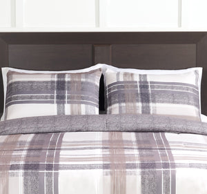 Connor 3-Piece King Comforter Set - Brown