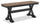 ["Raven Dining Bench, 48##PACKAGEDETAILSquot;W - Two-Tone Black & Brown"]