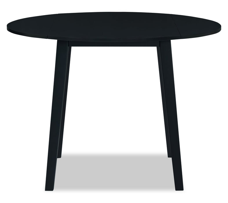 Bryn Drop-Leaf Dining Table, 42\" Round - Black