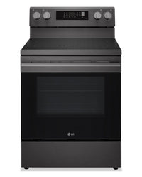 LG 6.3 Cu. Ft. Smart Electric Range with Air Fry - Black Stainless Steel - LREN6323ZE 