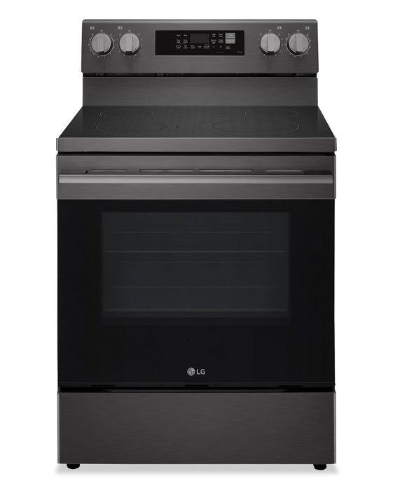 LG 6.3 Cu. Ft. Smart Electric Range with Air Fry - Black Stainless Steel - LREN6323ZE