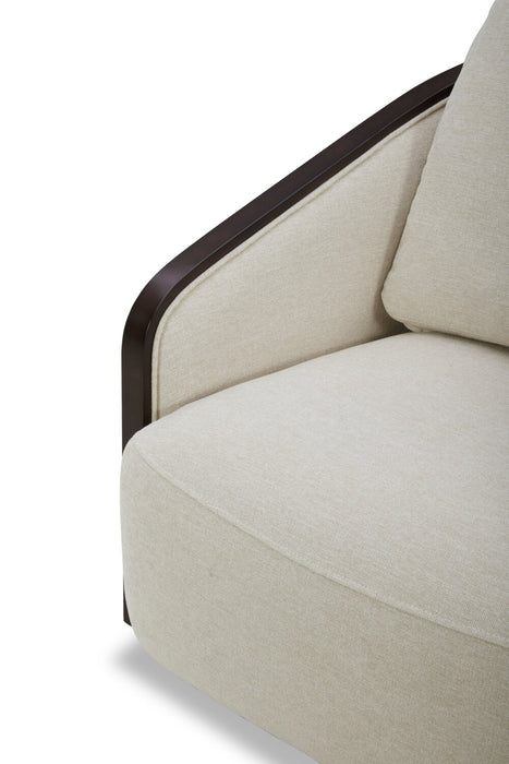 Dolce Swivel Accent Chair - Taupe