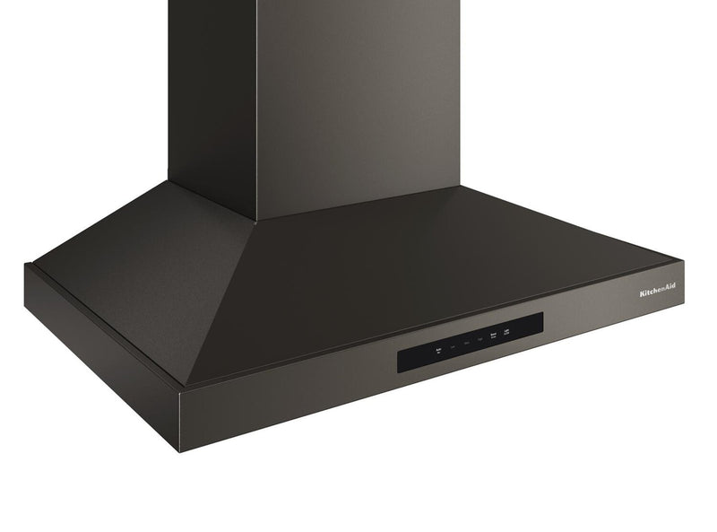 KitchenAid 36\" Wall-Mount 4-Speed Canopy Range Hood – Black Ore - KVWC736SBE