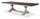 Willow Dining Table with Trestle Base, 84-106"W Extension - Rustic White & Brown