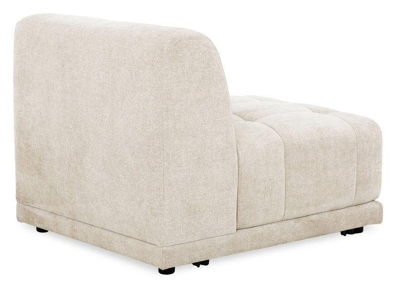 Kort & Co. Oaklyn Modular 32\" Fabric Armless Chair with Tufted Seat Cushion - Beige