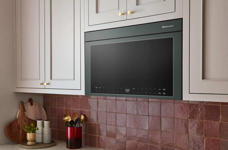 KitchenAid Multifunction Smart Flush Mount Over-the-Range Microwave Oven - Juniper - YKMMF730PJP