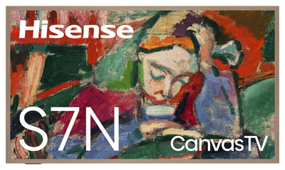 HISENSE 55" CanvasTV QLED 4K UHD Smart Google TV (55S7N) - 2024 Model | Téléviseur intelligent QLED HISENSE QD6QF CanvasTVMC UHD 4K de 55 po avec Google TVMC (55S7N) - modèle 2024