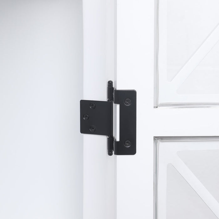 Frances 36\" Curio Cabinet with Glass Doors - White