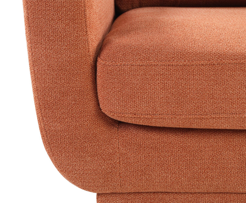 Cosmo 34\" Fabric Chair with Tufted Back Cushion - Orange