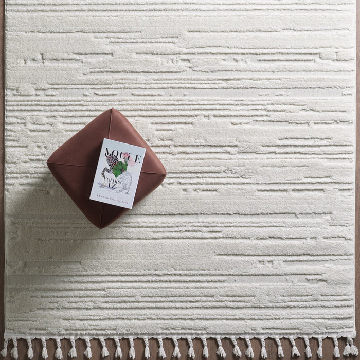 Riley Cream Abstract Area Rug - 7'7\" x 10'