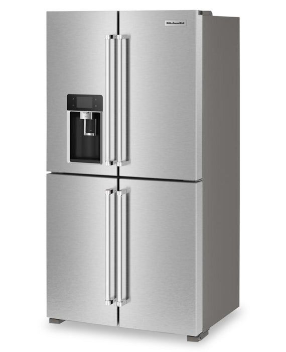 KitchenAid 36\" 19.4 Cu. Ft. Counter-Depth 4-Door Refrigerator - Stainless Steel - KRQC736RPS