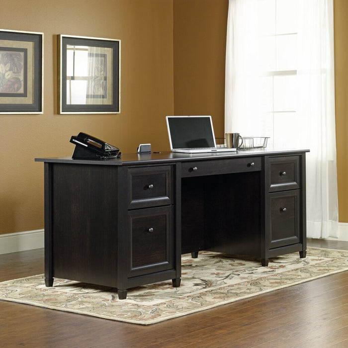 Edge Water 65.12\" Executive Desk with 4 Drawers - Estate Black