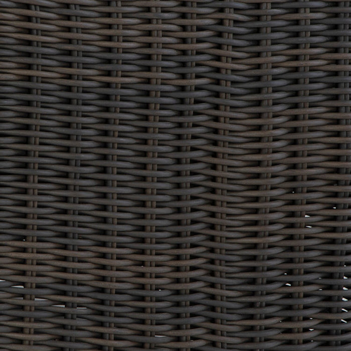 Halifax Outdoor Patio Armless Chair - Resin Wicker, Nuvella Fabric, UV & Weather Resistant - Beige/Brown