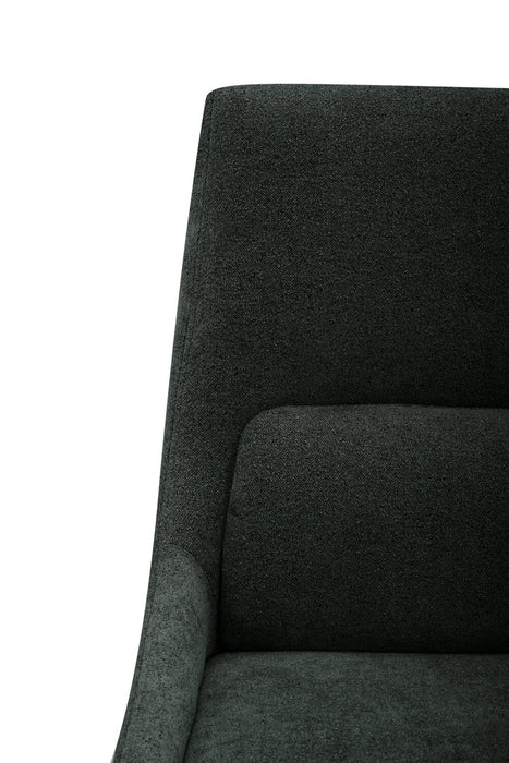 Clay Dining Chair with Polyester Fabric - Charcoal