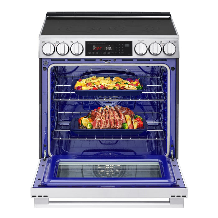 LG 6.3 Cu. Ft. Smart Electric Range with Air Fry – Fingerprint Resistant Stainless Steel - LSEL6335XE 