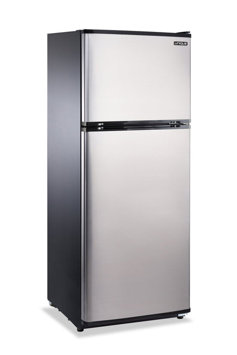 Off-Grid by Unique 10.3 Cu. Ft. Solar-Powered 12/24 DC Top-Mount Refrigerator - Stainless Steel - UGP-290LSS