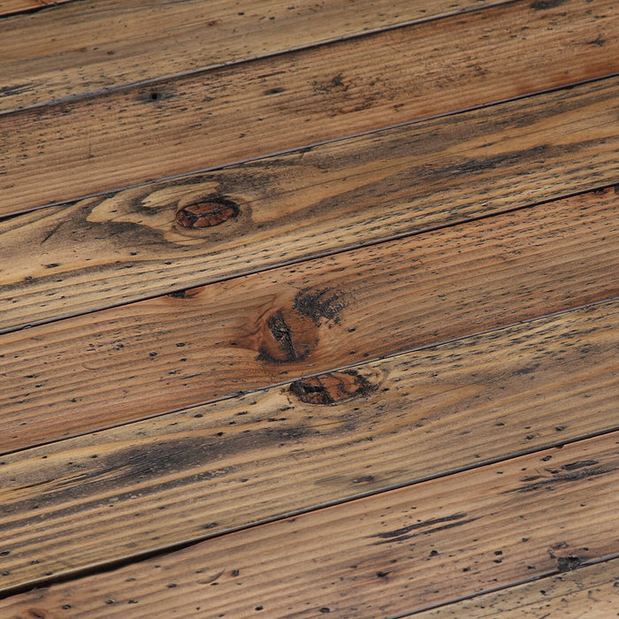 Martel 34\" Rustic Round Coffee Table with Casters - Rustic Pine