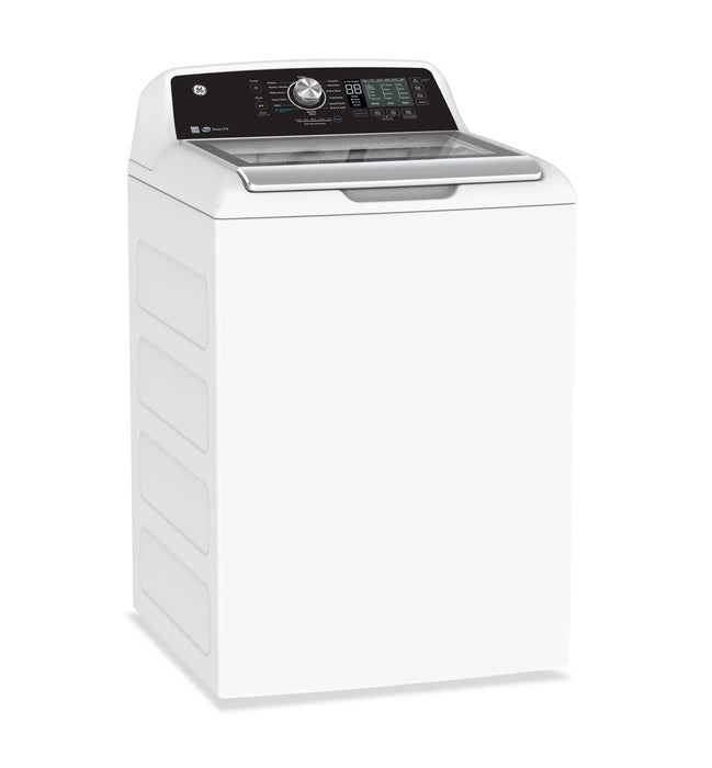 GE 5.3 Cu. Ft. Top Load Washer and 7.4 Cu. Ft. Gas Dryer - White