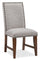 ["Boden Dining Chair with Polyester Fabric & Nailhead Trim - Beige & Brown"]