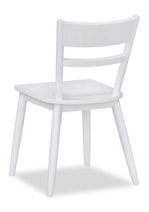 Remi Dining Chair with Curved Ladder-Back - White