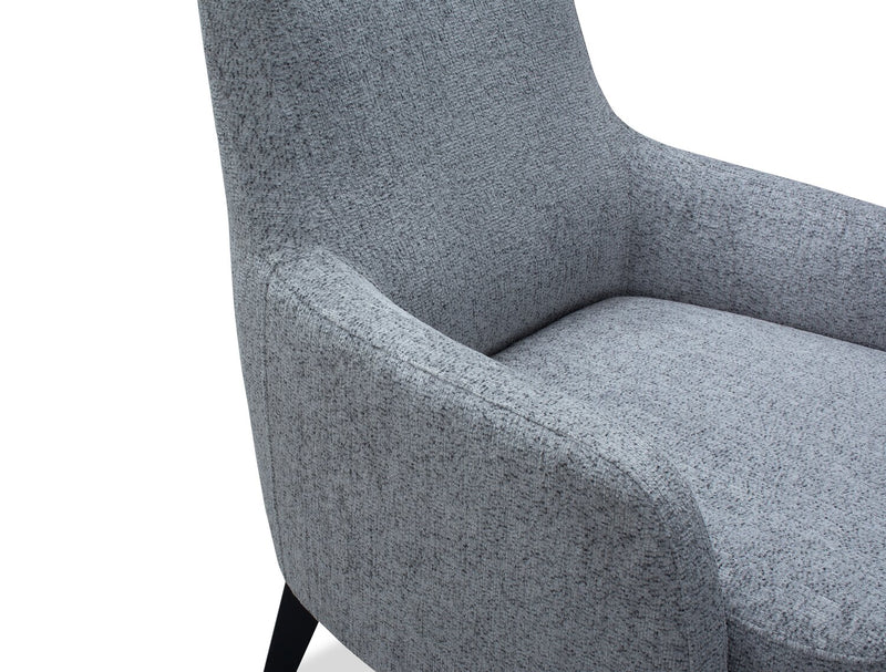 Monroe 29\" Fabric Accent Chair with Metal Legs - Grey